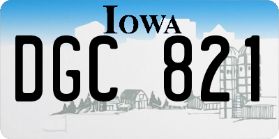 IA license plate DGC821