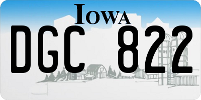 IA license plate DGC822