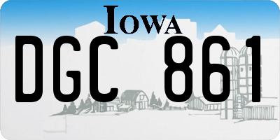 IA license plate DGC861