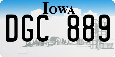 IA license plate DGC889