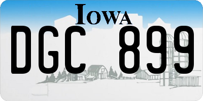 IA license plate DGC899