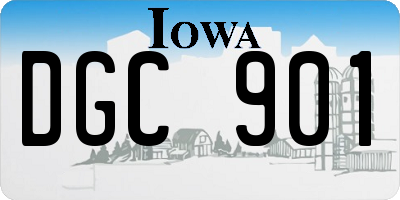 IA license plate DGC901