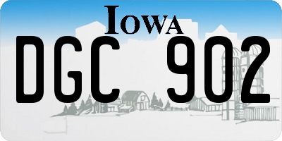 IA license plate DGC902