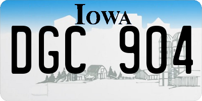 IA license plate DGC904
