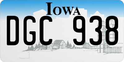 IA license plate DGC938