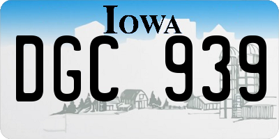 IA license plate DGC939