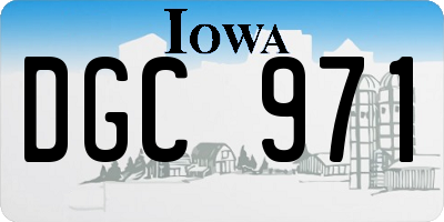 IA license plate DGC971