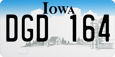 IA license plate DGD164
