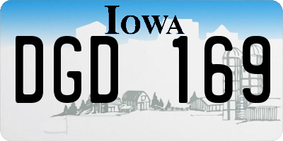 IA license plate DGD169