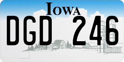 IA license plate DGD246