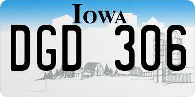 IA license plate DGD306