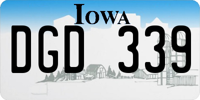 IA license plate DGD339