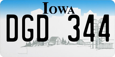IA license plate DGD344