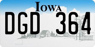 IA license plate DGD364