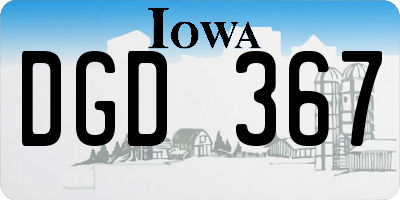 IA license plate DGD367