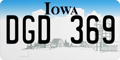 IA license plate DGD369