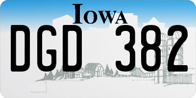 IA license plate DGD382