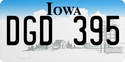 IA license plate DGD395