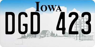IA license plate DGD423