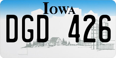 IA license plate DGD426
