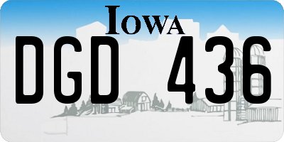 IA license plate DGD436