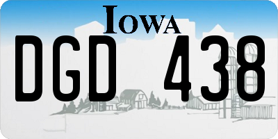 IA license plate DGD438
