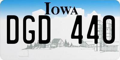 IA license plate DGD440
