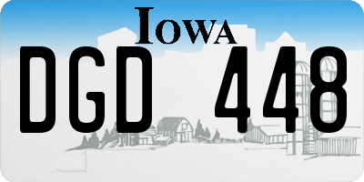 IA license plate DGD448