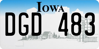 IA license plate DGD483