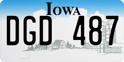 IA license plate DGD487