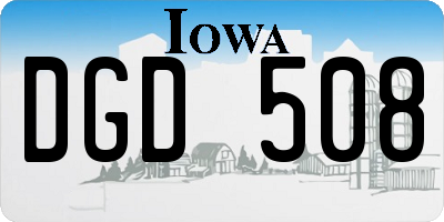 IA license plate DGD508