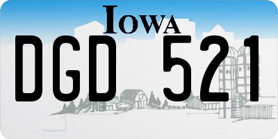 IA license plate DGD521