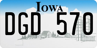 IA license plate DGD570