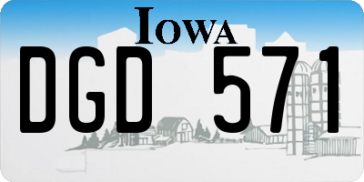 IA license plate DGD571
