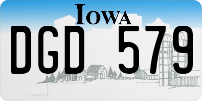 IA license plate DGD579