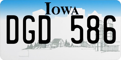 IA license plate DGD586