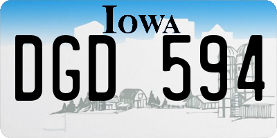 IA license plate DGD594