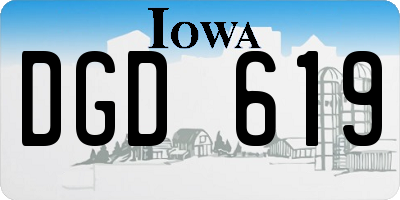 IA license plate DGD619