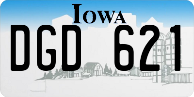 IA license plate DGD621