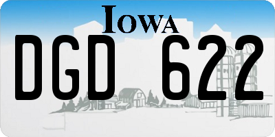 IA license plate DGD622