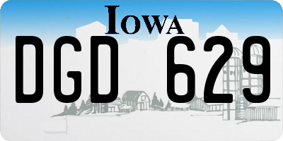 IA license plate DGD629