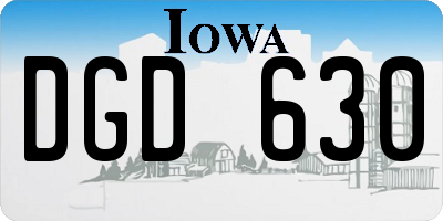 IA license plate DGD630