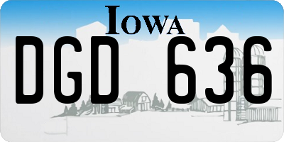IA license plate DGD636
