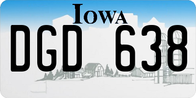 IA license plate DGD638