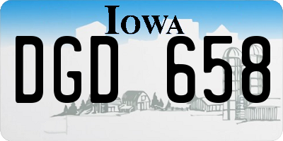IA license plate DGD658