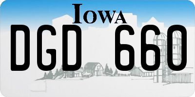IA license plate DGD660