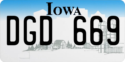 IA license plate DGD669