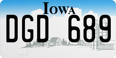IA license plate DGD689