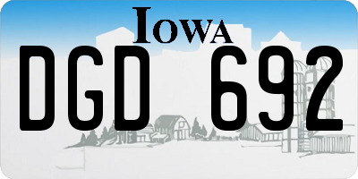 IA license plate DGD692