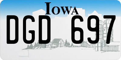 IA license plate DGD697